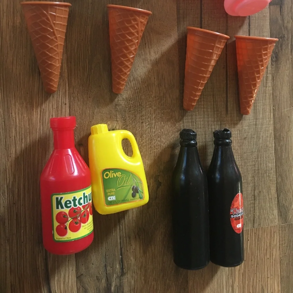 Lot Of Plastic Play Food With Shopping Basket - Picture 10 of 13